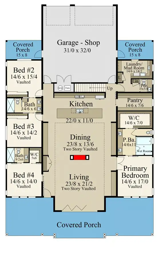 4 bedroom barndominium floor plans