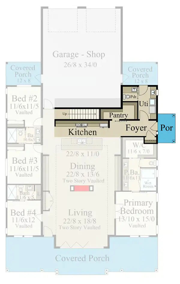 4 bedroom barndominium floor plans