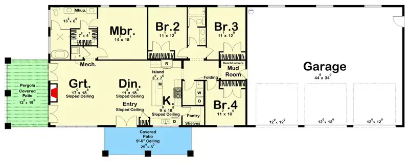 4 bedroom barndominium floor plans