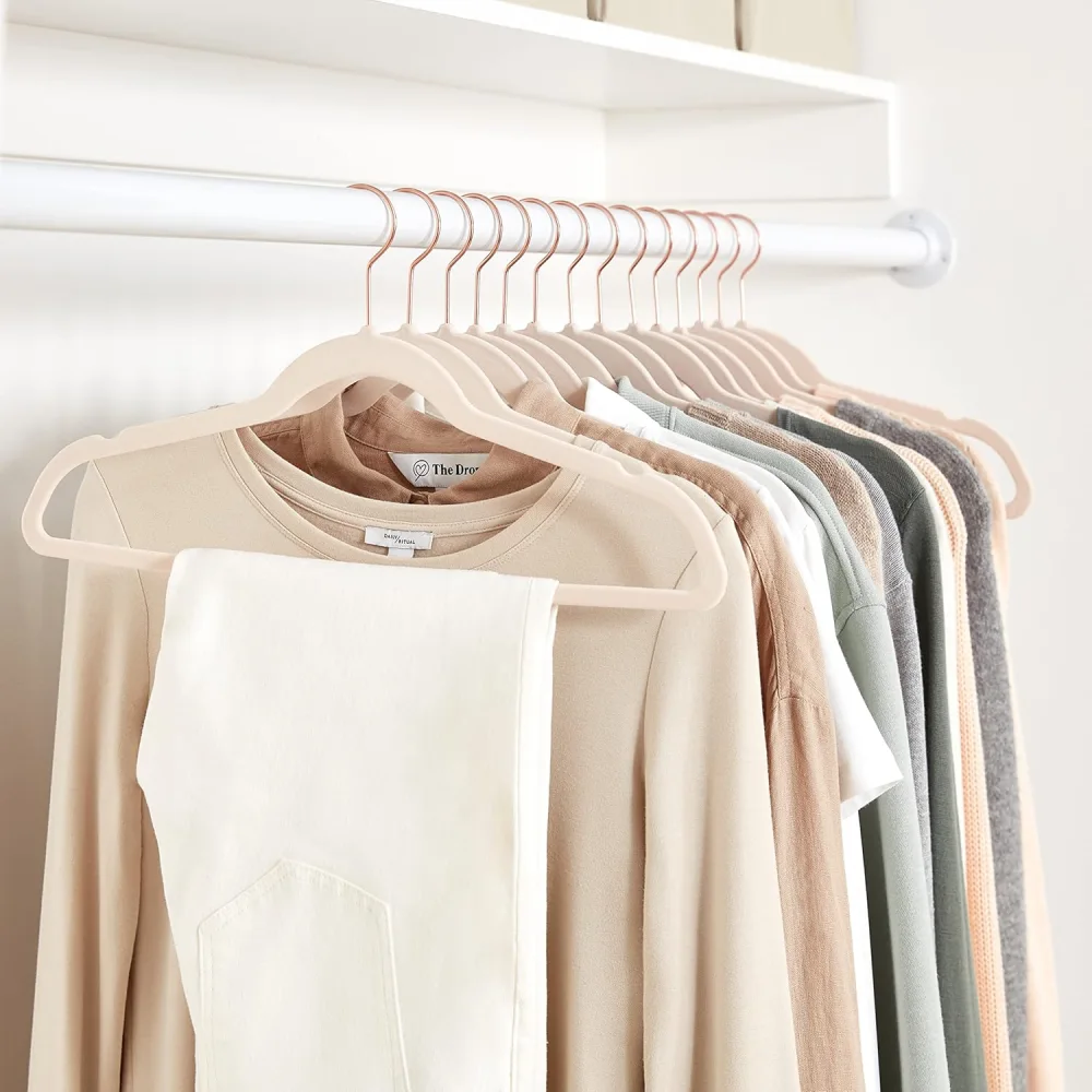 Use Slim Velvet Hangers, closet organization ideas