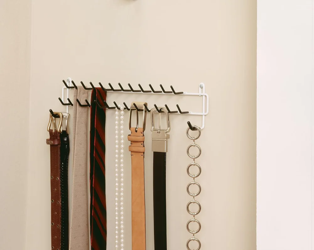 Install a Tie and Belt Rack, closet organization ideas