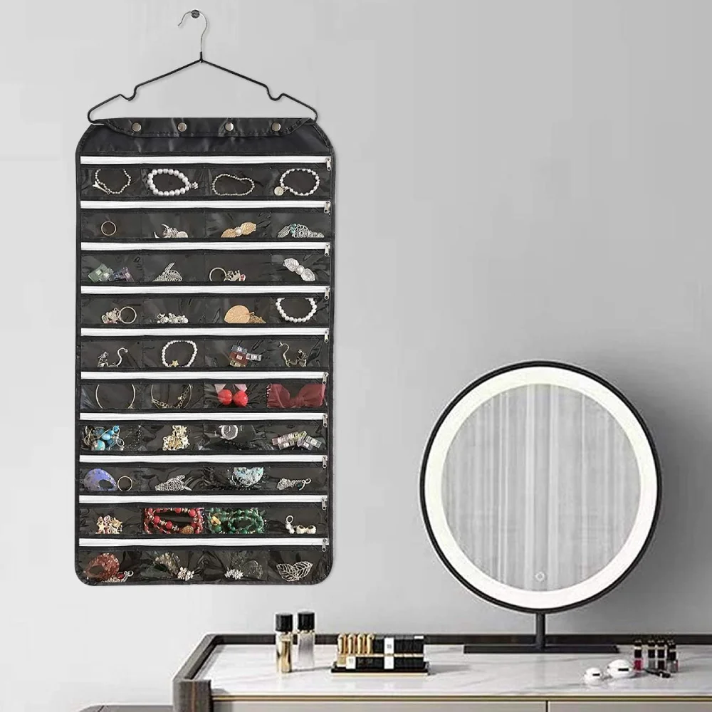 Use a Hanging Jewelry Organizer, closet organization ideas